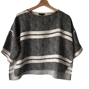 Topshop Black and White Striped Blouse